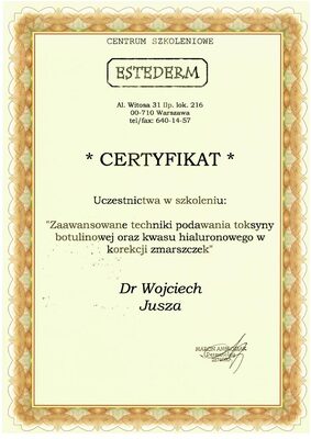 Certyfikat ESTEDERM