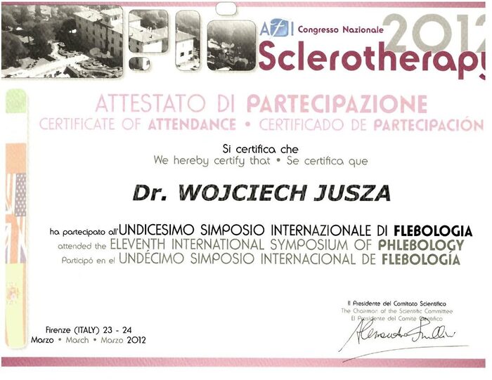 Sclerotherapy 2012, Florencja
